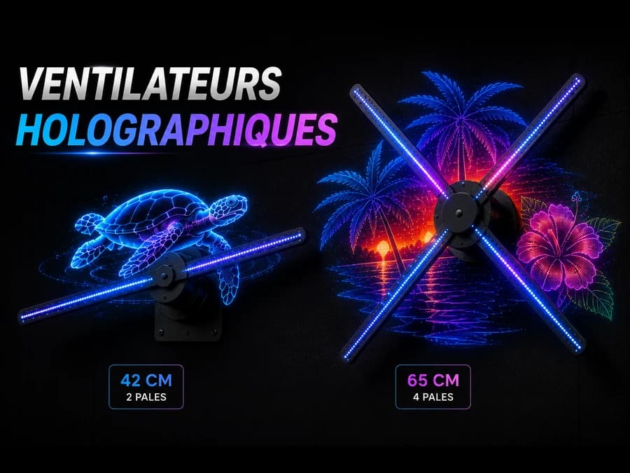 Ventilateur holographique LED