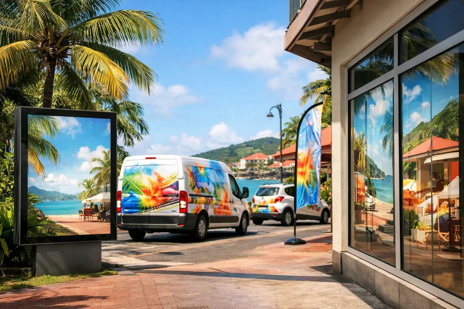 Affichage événementiel Martinique efficace