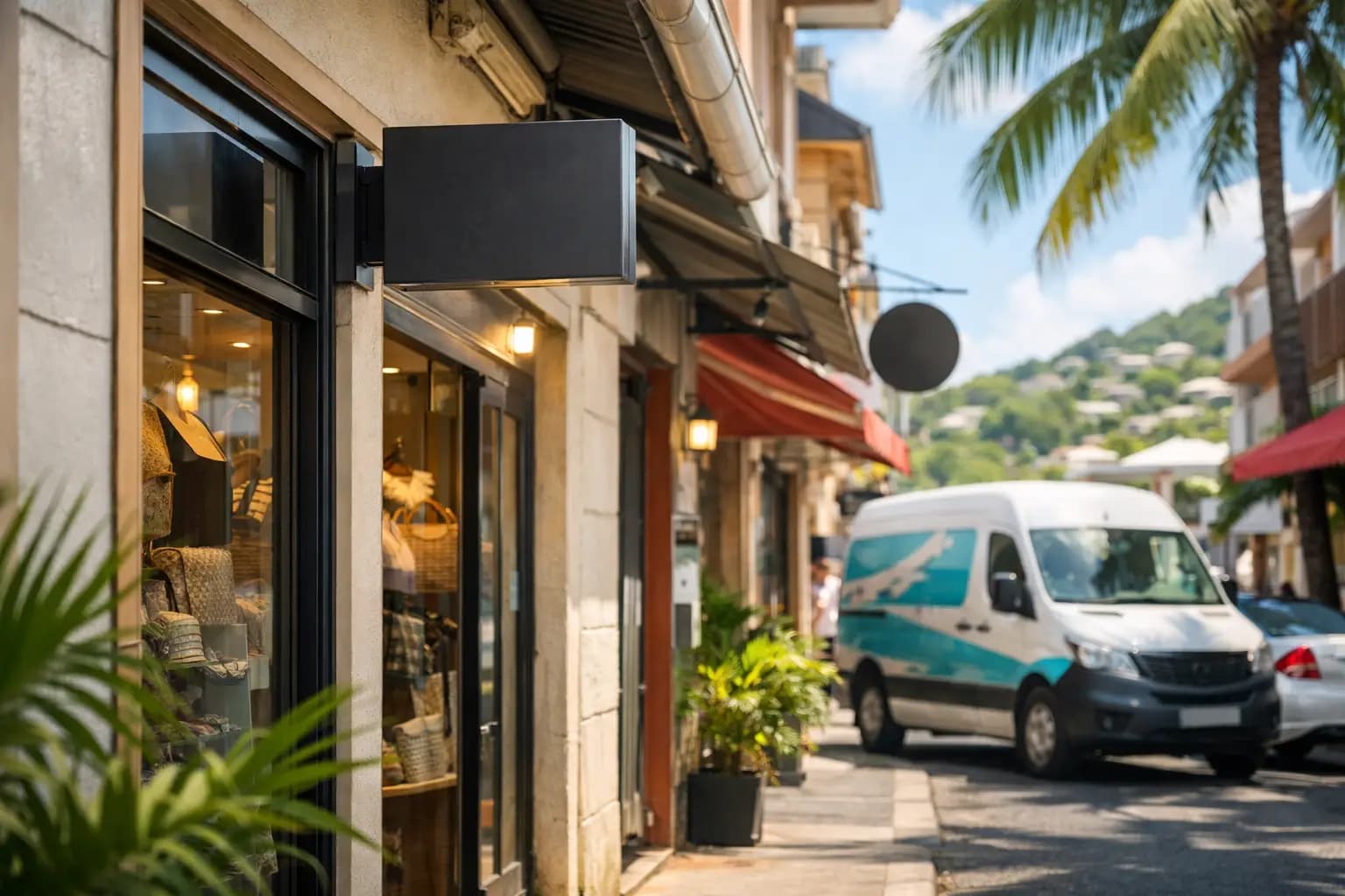 Quelle enseigne pour façade étroite en Martinique ?