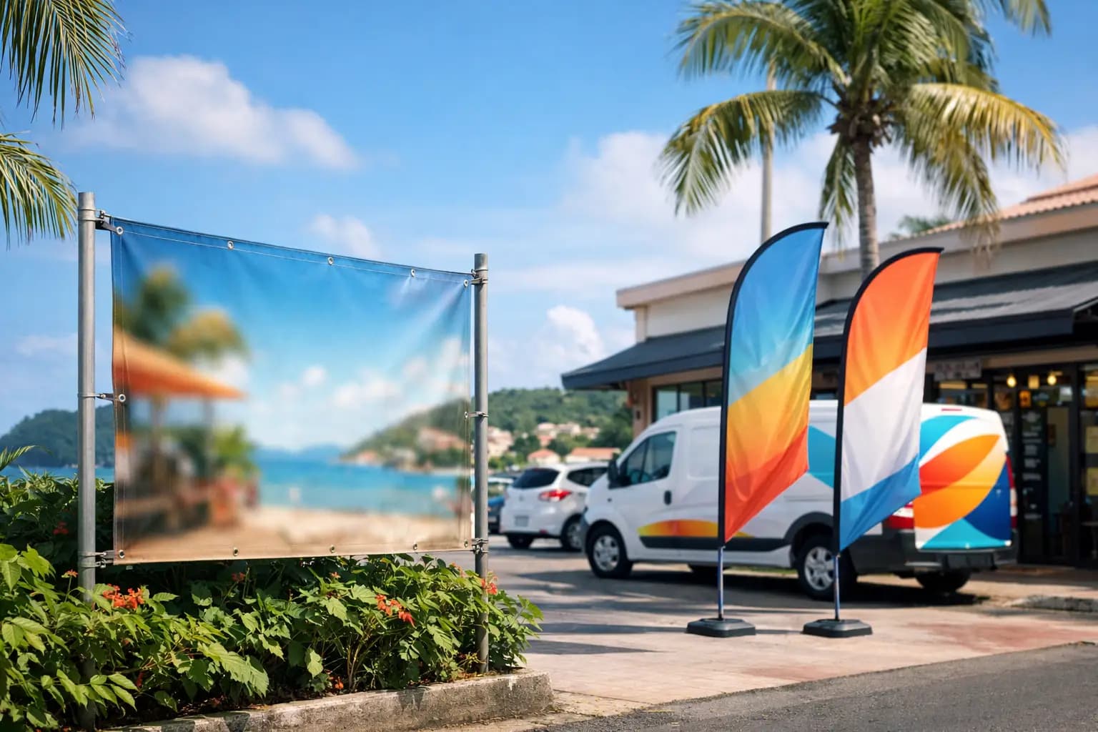 Bâche publicitaire ou beachflag : lequel choisir ?