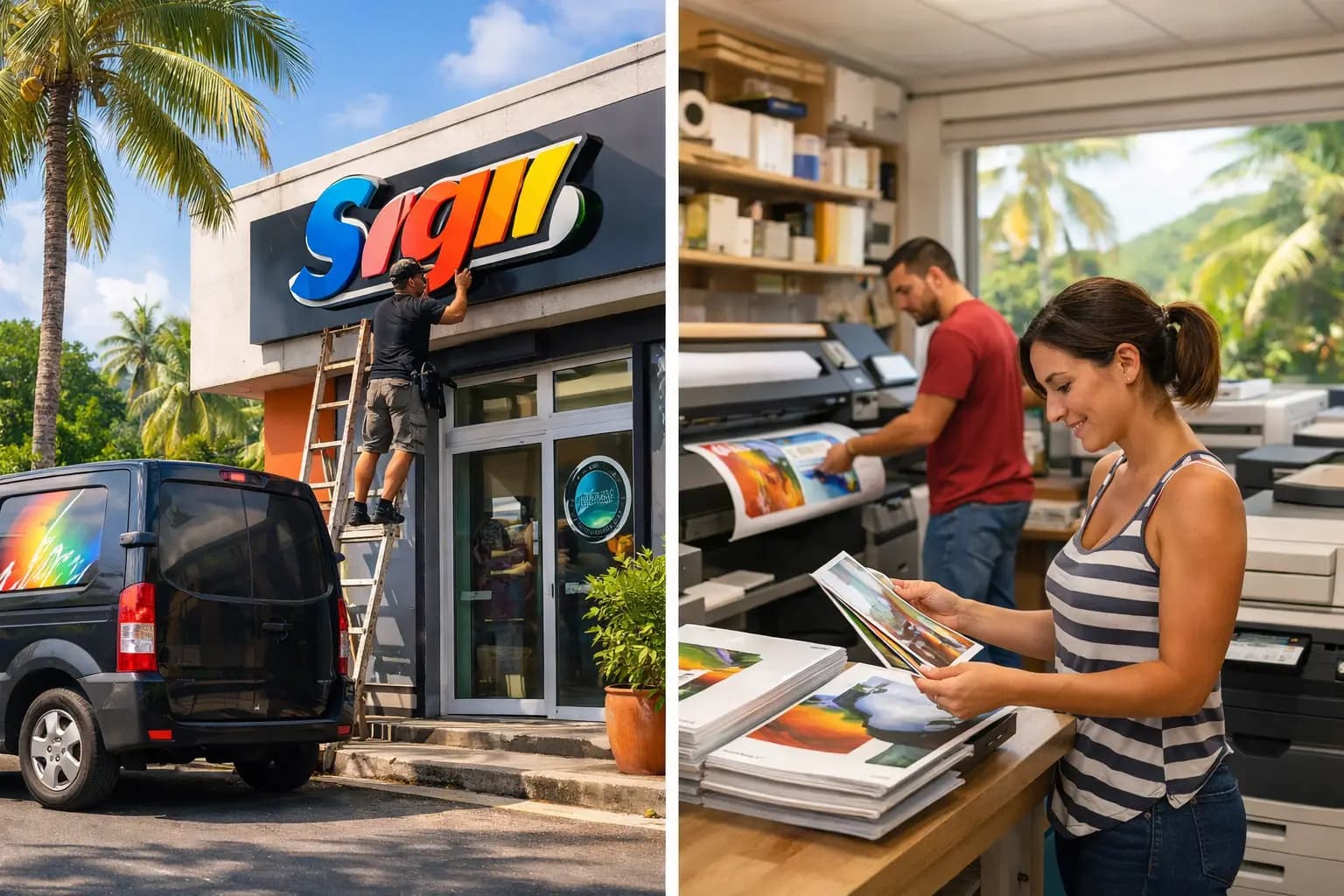 Sign shop vs print shop: quelle différence ?