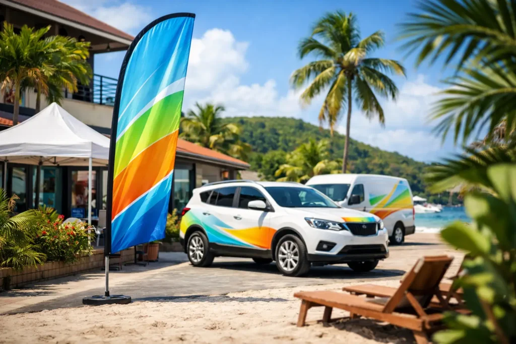 Beach flag personnalisé entreprise : rentable ?