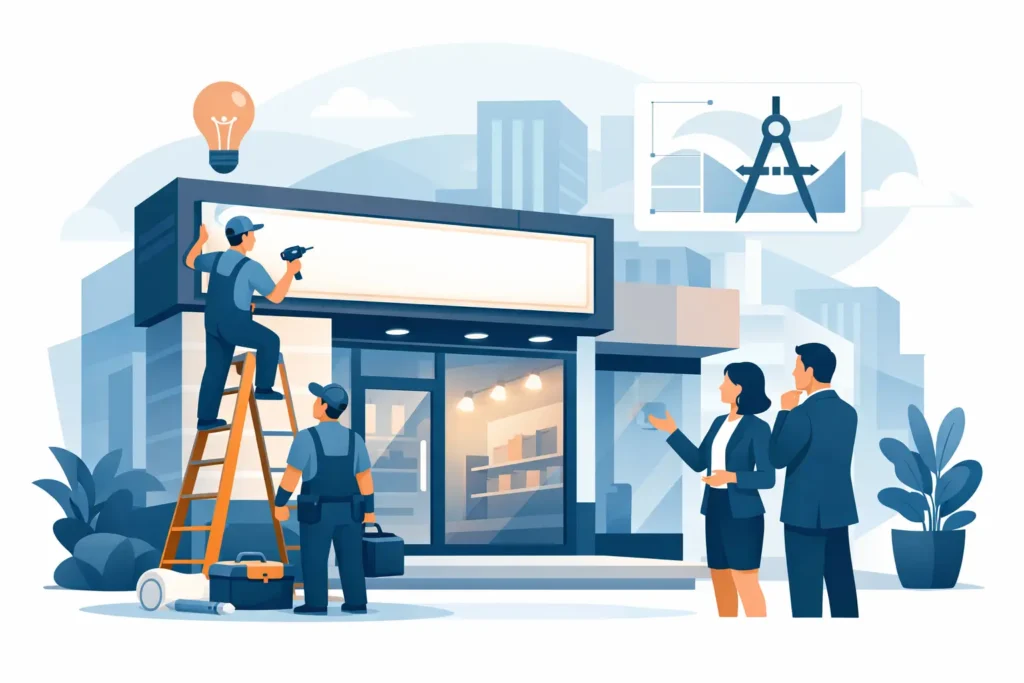 Enseigne commerciale sur mesure efficace