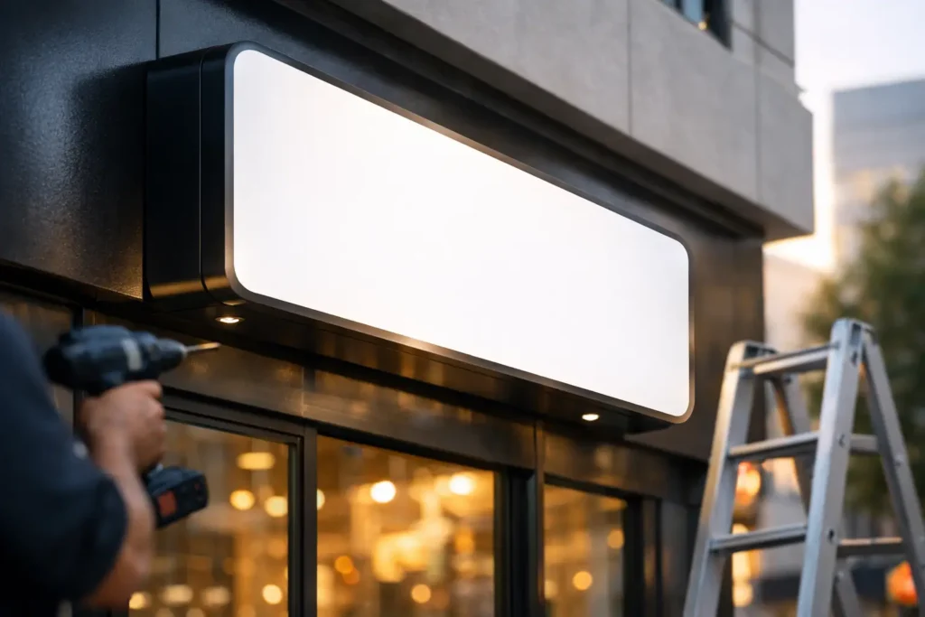 Enseigne commerciale sur mesure efficace