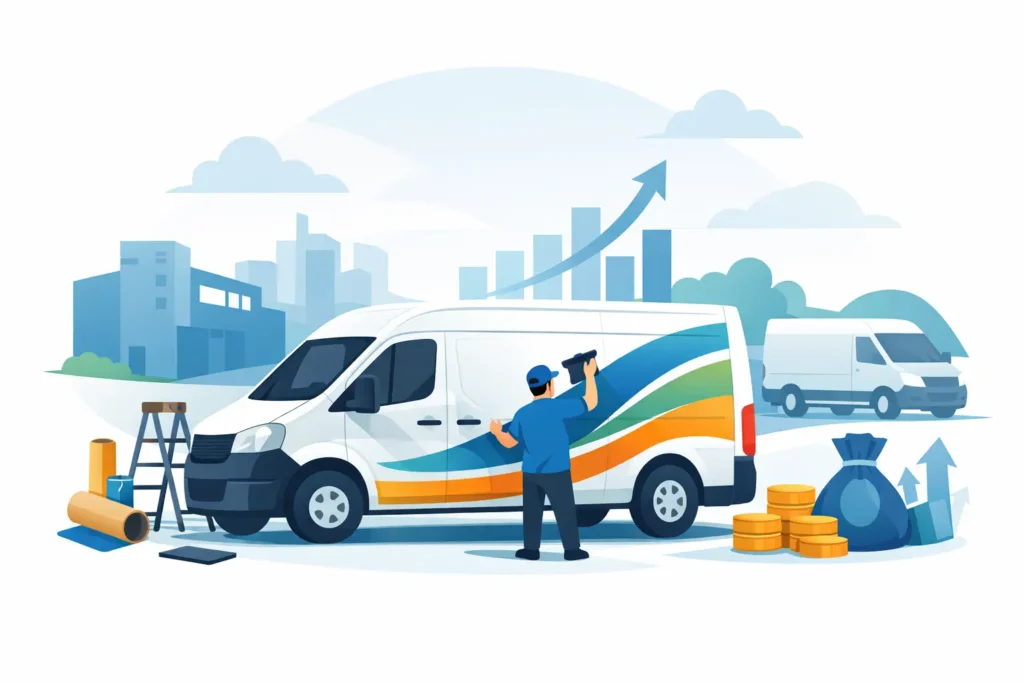 Marquage véhicule utilitaire entreprise rentable